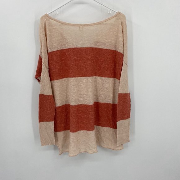 Free People Pink Striped Sweater XS  - Picture 4 of 9